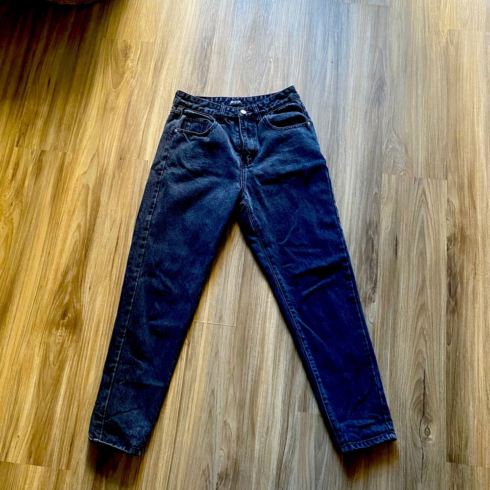 NastyGal Black boyfriend jeans